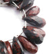 1  Long Strand Shaded Red Jasper  Faceted Briolettes - Pear Shape Briolettes -33mmx13mm-27mmx12mm - 9 Inches Br01595 - Tucson Beads