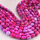 1 Strand Hot Pink  Opal Smooth Tumble Shape Beads,  Plain Nuggets Gemstone Beads 10mmx9mm-19mmx11mm 13 Inches BR02831 - Tucson Beads