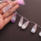 1 Strand Lavender Chalcedony Smooth Briolettes - Pear Drop Briolettes  -29mmx10mm-40mmx10mm - 8 Inches BR1257 - Tucson Beads