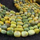 1 Strand Green&Yellow  Opal Smooth Tumble Shape Beads,  Plain Nuggets Gemstone Beads 11mmx8mm-13mmx9mm 13 Inches BR02827 - Tucson Beads