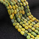 1 Strand Green&Yellow  Opal Smooth Tumble Shape Beads,  Plain Nuggets Gemstone Beads 11mmx8mm-13mmx9mm 13 Inches BR02827 - Tucson Beads