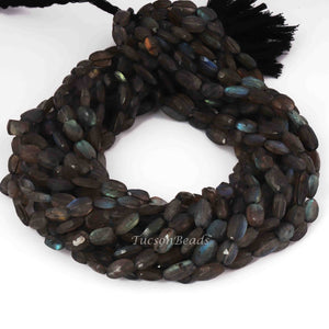 1  Strand Labradorite Faceted Oval shape  Briolettes  - Faceted Briolettes 8mmx6mm 14 Inches - BR3009 - Tucson Beads