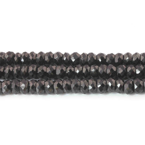 1 Strand Black Onyx Faceted Briolettes  -Roundelles Round Wheels Shape Beads Briolettes  6mm - 12.5 inches BR3286 - Tucson Beads