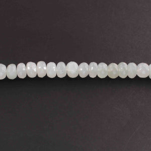 1  Strand Grey Moonstone  Faceted Rondelles - Round Shape Rondelles - 8mm-11mm 8 Inches BR02141 - Tucson Beads