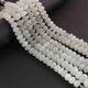 1  Strand Grey Moonstone  Faceted Rondelles - Round Shape Rondelles - 8mm-11mm 8 Inches BR02141 - Tucson Beads