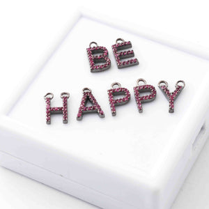 1 Pc Ruby 925 Sterling Silver Alphabet "A to Z" Letter Charm Pendant PDC873 - Tucson Beads