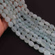 1 Long Strand Aqua Chalcedony  Smooth Briolettes -Oval Shape Briolettes - 7mmx6mm-9mmx7mm - 12.5 Inches BR02148 - Tucson Beads