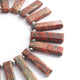 1  Strand  Unakite Faceted Briolettes -Rectangle Shape  Briolettes  18mmx7mm-32mmx6mm 9 Inches BR1176 - Tucson Beads