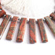 1  Strand  Unakite Faceted Briolettes -Rectangle Shape  Briolettes  18mmx7mm-32mmx6mm 9 Inches BR1176 - Tucson Beads