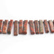 1  Strand  Unakite Faceted Briolettes -Rectangle Shape  Briolettes  18mmx7mm-32mmx6mm 9 Inches BR1176 - Tucson Beads