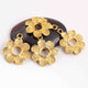 10 Pcs Beautiful Gold Flower  Charm Pendant- 24k Matte Gold Plated Pendant - 26mmx22mm GPC1387 - Tucson Beads