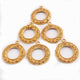 10 Pcs Beautiful Gold  Designer Round  Charm Pendant- 24k Matte Gold Plated Round Pendant - 31mmx26mm GPC1384 - Tucson Beads