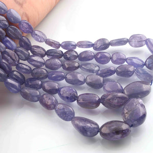1 Long Strand Tenzanite  Smooth Briolettes -Oval Shape Briolettes -9mmx7mm-13mmx14mm - 18 Inches BR01264 - Tucson Beads