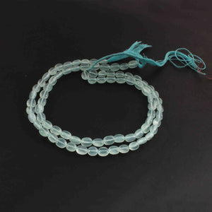 1 Long Strand  Aqua Chalcedony  Smooth Briolettes - Oval Shape Briolettes - 7mmx6mm-9mmx7mm -13 Inches BR02178 - Tucson Beads