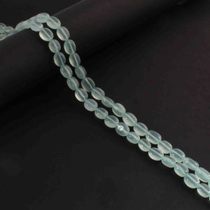 1 Long Strand  Aqua Chalcedony  Smooth Briolettes - Oval Shape Briolettes - 7mmx6mm-9mmx7mm -13 Inches BR02178 - Tucson Beads