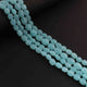 1 Long Strand  Aqua Chalcedony  Smooth Briolettes - Oval Shape Briolettes - 7mmx7mm-12mmx9mm -13 Inches BR02181 - Tucson Beads