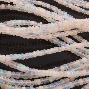 1 Long Strand Ethiopian Welo Opal Faceted Rondelles - Ethiopian Roundelles Beads 3mm-6mm 15 Inches BR03082 - Tucson Beads