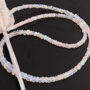 1 Long Strand Ethiopian Welo Opal Faceted Rondelles - Ethiopian Roundelles Beads 3mm-6mm 15 Inches BR03082 - Tucson Beads