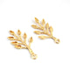 10 Pcs Beautiful Gold Leaf Charm Pendant- 24k Matte Gold Plated Leaf Pendant - 39mmx13mm GPC1383 - Tucson Beads