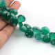 1 Strand Green Onyx Faceted Briolettes - Heart Shape , Jewelry Making Supplies -10mmx12mm-16mmx12 mm-8 Inches BR2524 - Tucson Beads