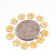 10 Pcs Beautiful Gold Flower Charms Round Shape - 24k Matte Gold Plated Charms -8mm GPC1396 - Tucson Beads