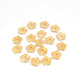 10 Pcs Beautiful Gold Flower Charms Round Shape - 24k Matte Gold Plated Charms -8mm GPC1396 - Tucson Beads