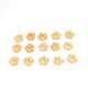 10 Pcs Beautiful Gold Flower Charms Round Shape - 24k Matte Gold Plated Charms -8mm GPC1396 - Tucson Beads