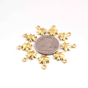 10 Pcs Beautiful Gold Flower Charm Pendant- 24k Matte Gold Plated Pendant - 18mmx12mm GPC1390 - Tucson Beads