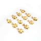 10 Pcs Beautiful Gold Flower Charm Pendant- 24k Matte Gold Plated Pendant - 18mmx12mm GPC1390 - Tucson Beads