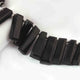 1 Strand Black Onyx  Faceted Rectangle Shape Briolettes - Jewelry Making Supplies - 38mmx12mm-20mmx11mm 9 Inch BR3261 - Tucson Beads