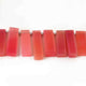 1 Strand Shaded Pink Chalcedony  Faceted Rectangle Shape Briolettes - Jewelry Making Supplies - 35mmx9mm-20mmx8mm 9 Inch BR3239 - Tucson Beads