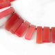 1 Strand Shaded Pink Chalcedony  Faceted Rectangle Shape Briolettes - Jewelry Making Supplies - 35mmx9mm-20mmx8mm 9 Inch BR3239 - Tucson Beads