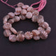 1  Long Strand Shaded Pink Opal Briolette, Pink Opal Carved Smooth Beads, Gemstone Briolettes ,15mm-12mm, 9.5 Inches,  BR3131 - Tucson Beads