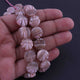 1  Long Strand Shaded Pink Opal Briolette, Pink Opal Carved Smooth Beads, Gemstone Briolettes ,15mm-12mm, 9.5 Inches,  BR3131 - Tucson Beads