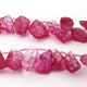 1 Long Strand Pink Crystal Faceted Briolettes-Fancy Shape  Briolettes 31mmx25mm-10mmx11mm -8 Inches BR0263 - Tucson Beads