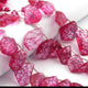 1 Long Strand Pink Crystal Faceted Briolettes-Fancy Shape  Briolettes 31mmx25mm-10mmx11mm -8 Inches BR0263 - Tucson Beads