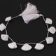 1 Strand Natural White Howlite , Faceted Triangle Shape Briolettes - Jewelry Making Supplies - 20mmx17mm 9 Inch BR3237 - Tucson Beads