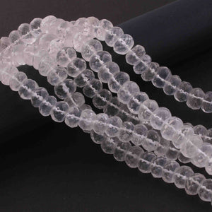 1 Strand Crystal Faceted  Rondelles- Rondelles Beads -8mm-9mm - 10 Inches BR0625 - Tucson Beads