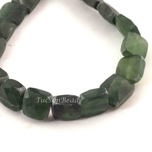 1 Strand Serpentine Briolette Beads, Chicklet Shape Faceted Beads, Gemstone Briolettes 11mmx9mm 8.5 Inches BR3149 - Tucson Beads