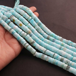 1  Strand  Peru Opal Wheel Shape Smooth Briolettes  - Wheel Shape Briolettes  8mm  13 Inches BR02471 - Tucson Beads