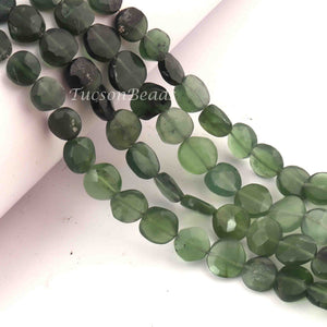 1 Strand Serpentine Faceted   Briolettes -Coin Shape  Briolettes - 8mmx7mm  8 Inches BR3158 - Tucson Beads