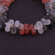 1 Strand Multi Moonstone Faceted Briolettes -Tear Shape  Briolettes - 13mmx6mm-5mmx6mm 10 Inches BR3146 - Tucson Beads