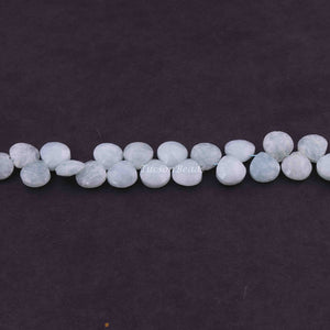 1  Strand Amazonite Silver Coated Faceted Briolettes  -Heart Shape Briolettes  8mm -8 Inches BR3178 - Tucson Beads