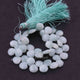 1  Strand Amazonite Silver Coated Faceted Briolettes  -Heart Shape Briolettes  8mm -8 Inches BR3178 - Tucson Beads