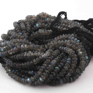 1  Strand  Labradorite Faceted Rondelles - Rondelle Beads - Labradorite Rondelles 8mm 15.5 Inches BR0255 - Tucson Beads