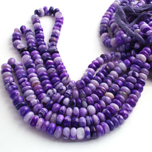 1  Long Strand Shaded  Purple Opal Smooth Rondells -Round  Shape  Rondells 9 mm-10mm-13 Inches BR02469 - Tucson Beads