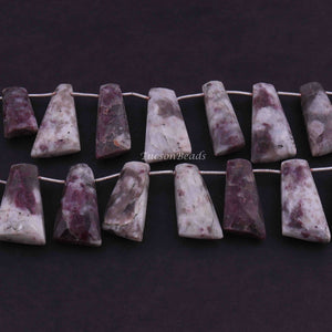 1 Strand Lilac jasper Faceted Briolettes - jasper Faceted Briolettes ,Fancy Shape Briolettes-26mmx11mm-21mmx11mm 8.5 Inches BR3070 - Tucson Beads