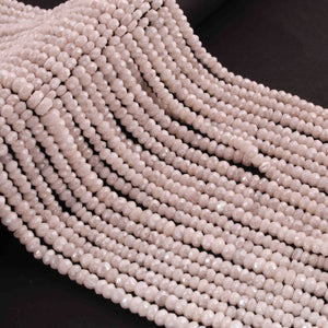 1  Strand White Silverite Faceted Rondelles  - Gemstone Rondelles  3 mm-  13.5 Inches BR01809 - Tucson Beads