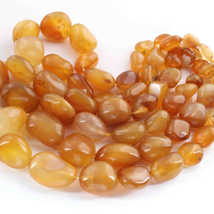 1 Strand Shaded Yellow Chalcedony Smooth Briolettes -Tumbled Shape Briolettes - 13mmx11m-28mmx21mm- 16 Inches BR01822 - Tucson Beads