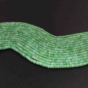 1 Strand Finest Quality Green Opal Faceted Rondelles - Green Opal Rondelles Beads 4mm-5mm 13 Inches BR02259 - Tucson Beads